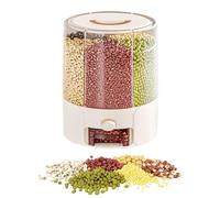 Récipient de stockage de riz | Seau à riz rotatif, baril scellé anti-insectes et anti-humidité alimentaire avec séparateurs pour céréales, légumineuses, avoine, millet, -manger et cuisine