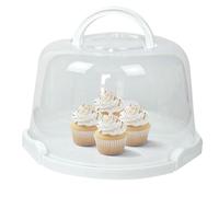 Récipient de transport de gâteaux - Support de rangement pour cupcakes, panier transparent réutilisable | Dessert Muffin Pâtisserie Cookie Transporteur De Voyage Verrouillage Dôme Couvercle Poignée av