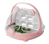 Récipient de transport pour raquettes, pour reptiles, boîte d'alimentation portable, récipient de transport transparent, pour observer la maison pour animaux de compagnie pour l'extérieur et les