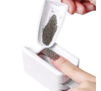 Récipient de trempage des ongles, plateau de poudre de trempage des ongles, Récipient économiseur de paillettes en poudre double couche, Étui de recyclage de décorations de pierres précieuses de stras