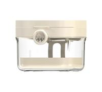Récipient de trempage pour prothèses dentaires, bain avec miroir, 9,2 x 7,1 x 9,6 cm, couvercle de protection des dents, ensemble d'outils de nettoyage, design compact et portable, idéal pour les