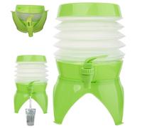 Récipient d'eau avec robinet, distributeur de boissons pliable de 3, 5 l, pichet camping portable avec base stable et poignée pour l'extérieur