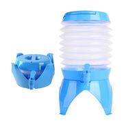 Récipient d'eau de camping, distributeur de boissons de 5,5 L, bouteille pliable avec robinet, carafe de grande capacité, design à bec verseur, rangement peu encombrant, parfait pour les voyages, le