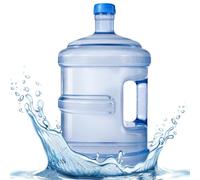 RéCipient d'eau éPais Plastique 5L Bouteille d'eau avec Capuchons à Vis Et PoignéE IntéGréE De PoignéE Distributeur d'eau Portable 5L Poud à Eau pour Distributeur d'eau Camping RandonnéE Small