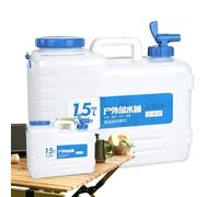 Récipient d'Eau Portable Gourde Étanche De 15 Litres | Récipient de Stockage d'Eau avec Robinet et Poignée pour Camping en Plein Air Randonnée Pêche Pique-nique Plage