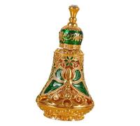 Récipient décoratif en alliage avec inscription arabe et bouchon anti-fuite idéal pour une utilisation en voyage Distributeur portable exquis du Moyen-Orient avec accents dorés et anti-fuite pour