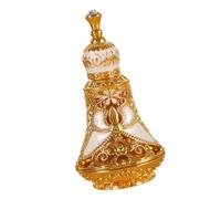 Récipient décoratif en alliage avec inscription arabe et bouchon anti-fuite idéal pour une utilisation en voyage Distributeur portable exquis du Moyen-Orient avec accents dorés et anti-fuite pour