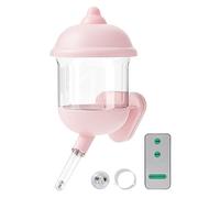 Récipient d'hydratation pour créatures compactes : sorbet aimanté anti-déversement de 170 ml, récipient de boisson pour animaux de compagnie avec poche anti-goutte qui comprend un éclairage à distance