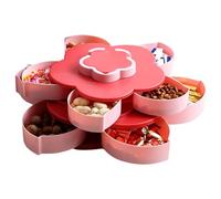 récipient | Double couche anti-poussière rotatif | Plat de service esthétique pour collations | Pour la maison, l'appartement, le restaurant, la fête, les bonbons, le chocolat, les biscuits, le