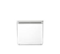 Récipient empilable Brabantia TASTY+ | Grand récipient alimentaire hermétique avec joint en silicone pour la cuisine | Pour aliments secs et humides, sucre, farine | Capacité 3,5 L | Light Grey