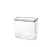 Récipient empilable Brabantia TASTY+ | Grand récipient alimentaire hermétique avec joint en silicone pour la cuisine | Pour aliments secs et humides, sucre, farine | Capacité 3,5 L | Light Grey