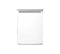 Récipient empilable Brabantia TASTY+ | Récipient alimentaire hermétique avec joint en silicone pour cuisine au format XXL | Pour aliments secs et humides, sucre, farine | Capacité 35,4 L | Light Grey