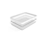 Rotho Récipient empilable LOFT haut de gamme 2 x 0,85 litres Transparent/Blanc