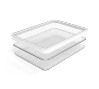 Rotho Récipient empilable LOFT haut de gamme 2 x 0,85 litres Transparent/Blanc