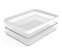 Rotho Récipient empilable LOFT haut de gamme 2 x 0,85 litres Transparent/Blanc
