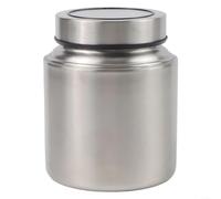 Récipient en acier inoxydable 304 avec couvercle hermétique transparent et joint fileté avec joint en silicone pour le stockage frais du thé, du café et des ingrédients secs (950 ml)