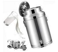 Récipient en acier inoxydable avec robinet pour le stockage et la distribution de liquides dans les applications laitières, boissons et aliments