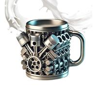 Récipient En Acier Torque - Tasse À Café En Acier Inoxydable, Flacon Triple Couche, Bouteille Étanche À Large Ouverture De Trois Cents Millilitres Avec Conception De Moteur | Gym Randonnée Pique-nique