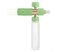 Récipient en mousse pour nettoyeur haute pression avec interface à connexion rapide 1/4 et corps transparent pour une évaluation visuelle de la consistance de la mousse (vert)