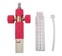 Récipient en mousse pour nettoyeur haute pression avec interface à connexion rapide 1/4 et corps transparent pour une évaluation visuelle de la consistance de la mousse (rouge)