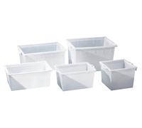 Récipient en plastique angulaire 60l PE naturel L480xl480xH370mm forme conique GRAF