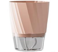 Récipient en plastique auto-arrosant pour plantes avec système d'arrosage capillaire automatique, convient pour accrocher un mur ou un bureau (XL rose)