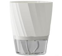 Récipient en plastique auto-arrosant pour plantes avec système d'arrosage capillaire automatique, convient pour accrocher un mur ou un bureau (taille XL, blanc)