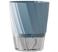 Récipient en plastique auto-arrosant pour plantes avec système d'arrosage capillaire automatique, convient pour accrocher un mur ou un bureau (bleu moyen)