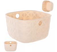 CURVER Panier de Rangement Softex 19L - Design Élégant - Léger, Empilable et Pratique - 100% recyclé - 37 x 29 x 22 cm - Blanc cassé