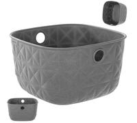 CURVER Panier de Rangement Softex 19L - Design Élégant - Léger, Empilable et Pratique - 100% recyclé - 37 x 29 x 22 cm - Gris