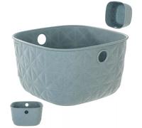 CURVER Panier de Rangement Softex 19L - Design Élégant - Léger, Empilable et Pratique - 100% recyclé - 37 x 29 x 22 cm - Bleu