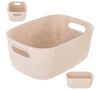 CURVER SOFTEX S 4L Panier de rangement 26,4 x 19,4 x 11,1 cm, beige 00576-Z67