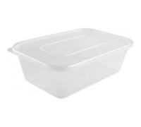 Récipient en Plastique pour Micro-Ondes - 650 ml - x 250 - - Polyéthylène 120x175x56mm Multicolore
