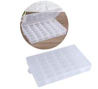 Récipient en Plastique Transparent pour Organisateur, Boîte De Rangement Amovible pour Séparateur Réglable en Grille 36 pour Le Tri des Boucles d'oreilles Bagues Perles Bijoux