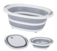 Récipient en silicone pliant 2v1 avec un trou de vidange 5L et une planche