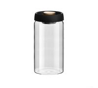 Récipient en verre transparent scellé sous vide avec pompe manuelle pour grains de café, céréales, noix, épices, céréales et aliments secs Extension de durée de conservation (1800 ml)