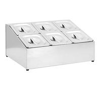vidaXL Récipient Gastronorm GN 1/6 – 6 bacs – Acier inoxydable – Argent