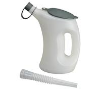 Récipient gradué avec couvercle - FLA-PE, transparent, 1 litre