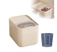 Récipient hermétique de stockage d'aliments pour animaux domestiques, jusqu'à 13,6 kg, pour chien, chat et autres aliments pour animaux de compagnie avec tasse à mesurer, seau de rangement (Avectasse)