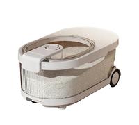 Récipient hermétique pour riz, grand récipient de riz | Distributeur de céréales transparent avec enregistrement de, couvercles, roues,Boîte de condiment supérieure, récipient hermétique pour aliments