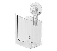 Récipient humide de salle de bain avec ventouse et design transparent pour un accès rapide