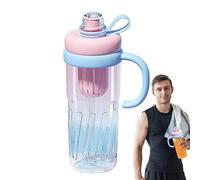 Récipient hydro - 950 ml - En polycarbonate - Poignée ergonomique - Tasse thermique avec cacahuète - Design moderne hermétique - Bouteille compacte pour la randonnée et le studio