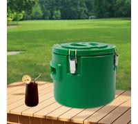 Récipient isotherme en acier inoxydable de 15 l avec couvercle et poignées de transport - Récipient isotherme pour aliments, café et thé - Garde au chaud et au froid pendant 12 h - Pour restauration