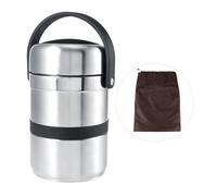 Récipient isotherme pour aliments - 1,8 l - En acier inoxydable - Pour aliments chauds, nourriture, nourriture pour bébé, soupe, fruits avec isolation thermique et joint en silicone - Pour la maison,