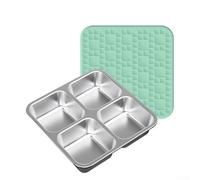 Récipient léger en acier inoxydable à 4 compartiments avec répartition équilibrée du poids pour un transport confortable tout au long de la journée