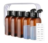 Récipient Liquide Format Voyage - Bouteilles De Recharge De 100 Ml, Transparentes, Hermétiques, Réutilisables, Pour Cosmétiques, Shampoing, Lotion, Gain De Place, Facile À Remplir, Durable | Pour Baga