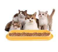 Récipient long incliné à 15° pour animaux de compagnie - Eau Nourriture Chien Chat | Plat ergonomique anti-débordement, double réservoir stable pour croquettes et liquides usage quotidien maison