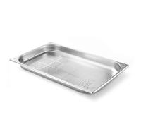 Hendi Bac Gastronorme GN 1/1 fond perforé empilable inox 9L bords lisses résistant -40° à 300°C