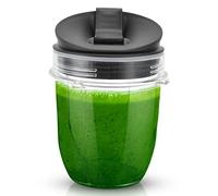récipient portable de 12 oz pour mélangeur Nutri Ninja Auto-iQ BL480/BL480D/BL481/BL482/BL490, Gobelet mélangeur de rechange avec couvercle,