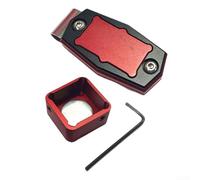 Récipient portable pour craie de billard avec ceinture solide et verrou à vis pour pointes de queue, finition jaune (rouge noir)